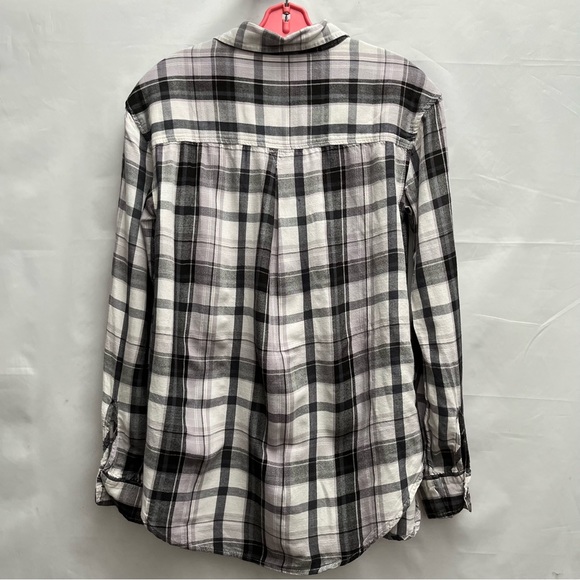 American Eagle Flannel - Oversized fit - lilac white black - Picture 2 of 5